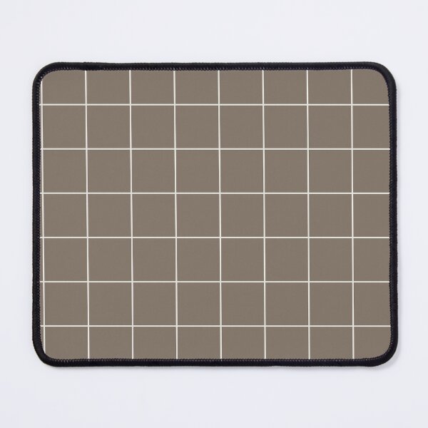 Item preview, Window Pane Plaid Off White on Soft Grey Brown designed and sold by Art in My Loft.