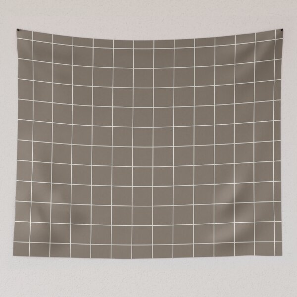 Item preview, Window Pane Plaid Off White on Soft Grey Brown designed and sold by Art in My Loft.