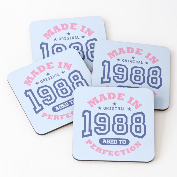 Item preview, Made In Original 1988 Birthyear Aged To Perfection Typography designed and sold by bolimj.