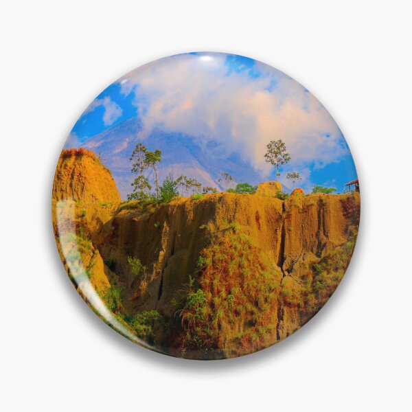 Item preview, Vulcan Merapi behind a brown hill designed and sold by kall3bu.