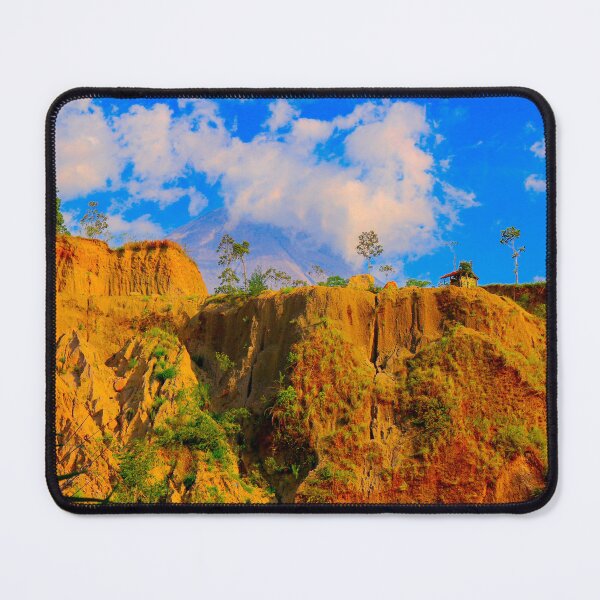 Item preview, Vulcan Merapi behind a brown hill designed and sold by kall3bu.