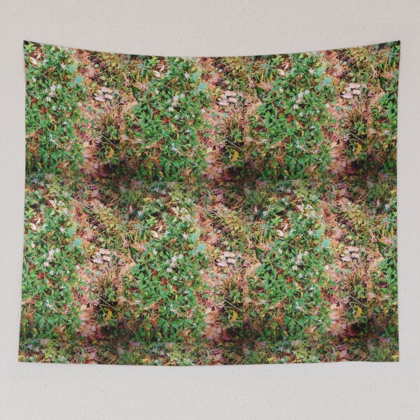 Item preview, Michaelmas daisies on the forest floor  designed and sold by Ivy-Bindig.