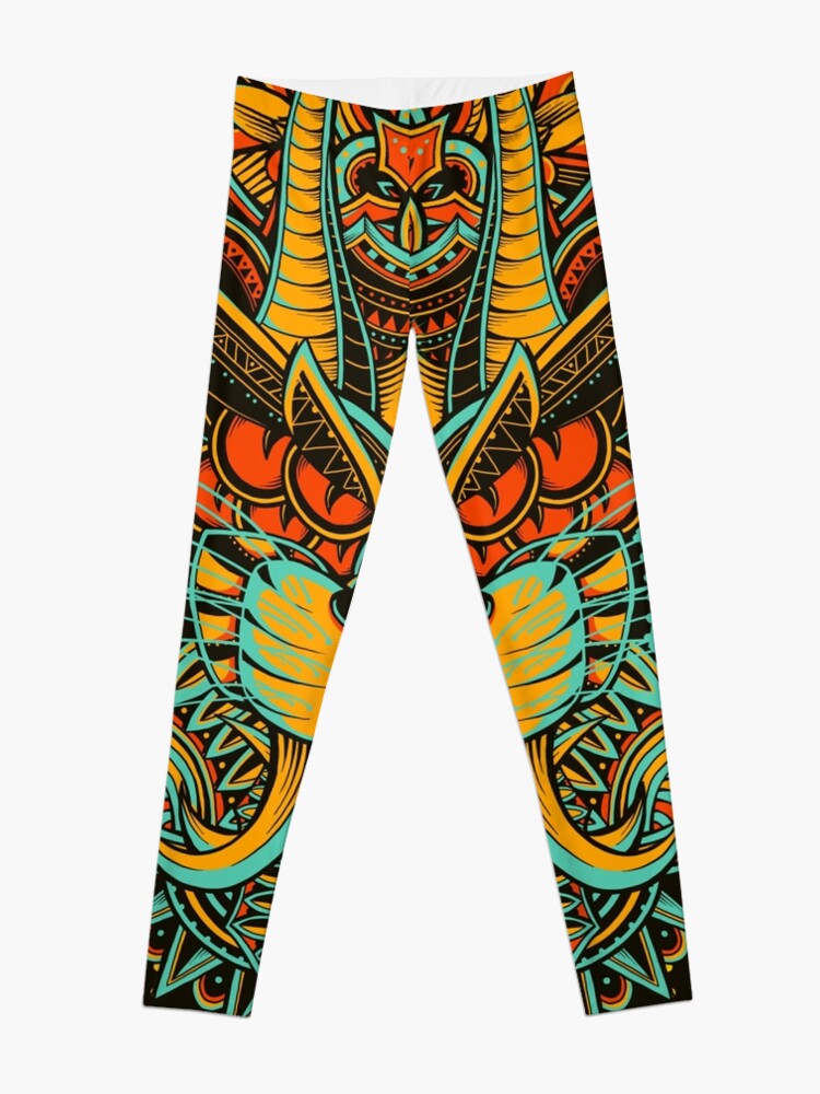 Alternate view of Tiger Mandala (Colored Version) Leggings