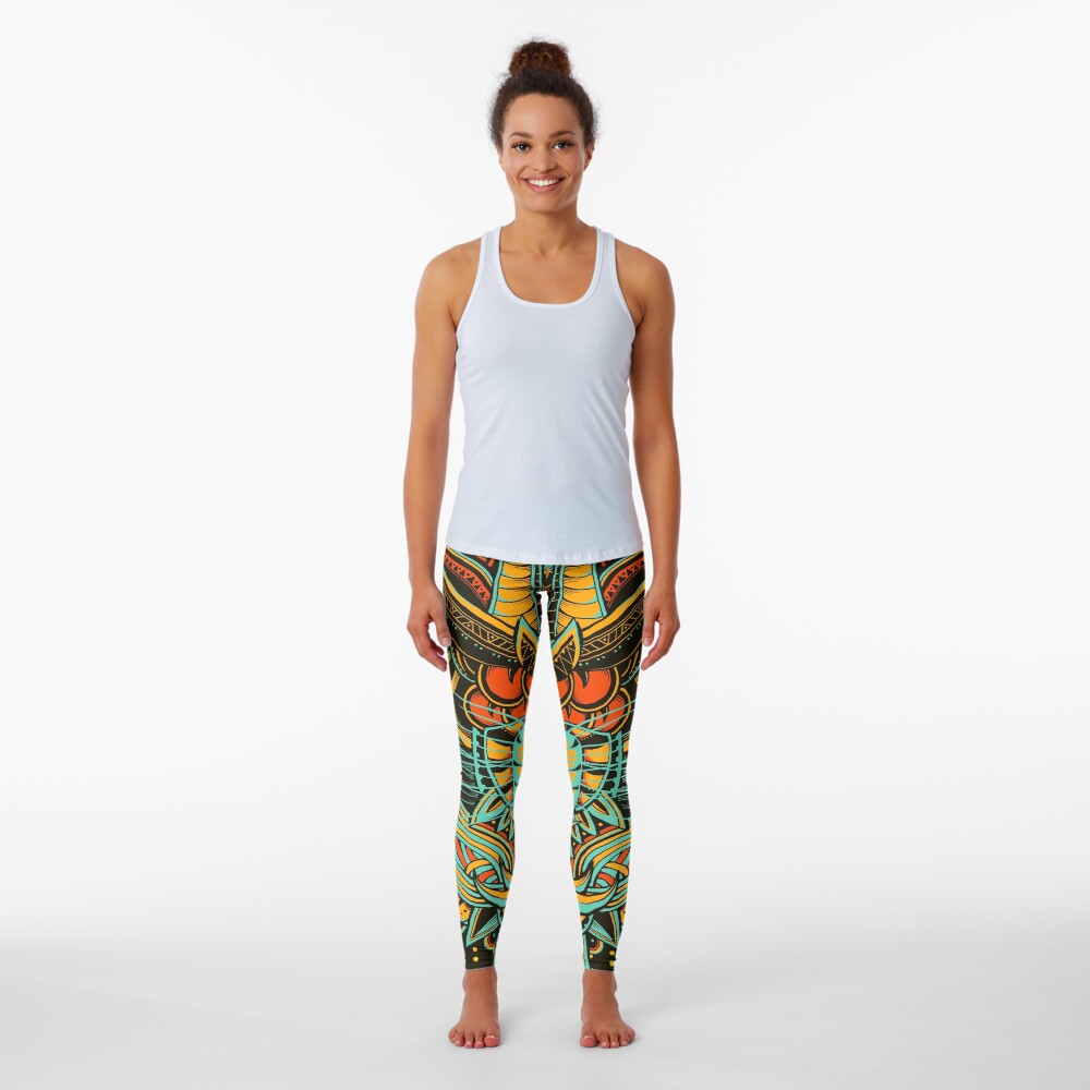 Tiger Mandala (Colored Version) Leggings
