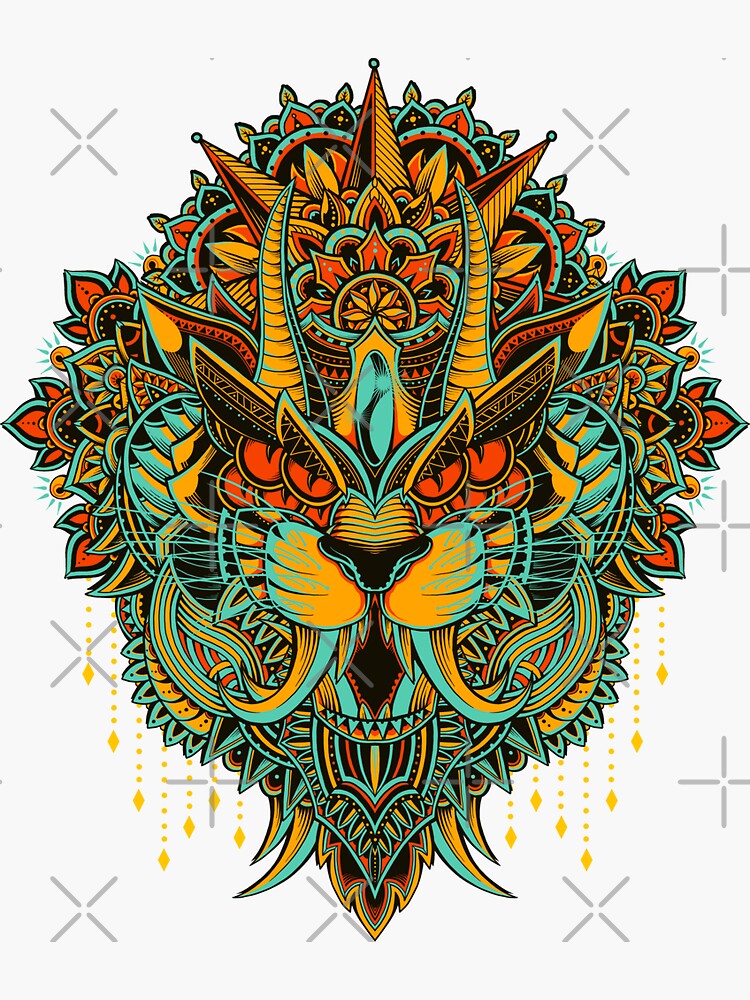 Tiger Mandala (Colored Version) by GODZILLARGE