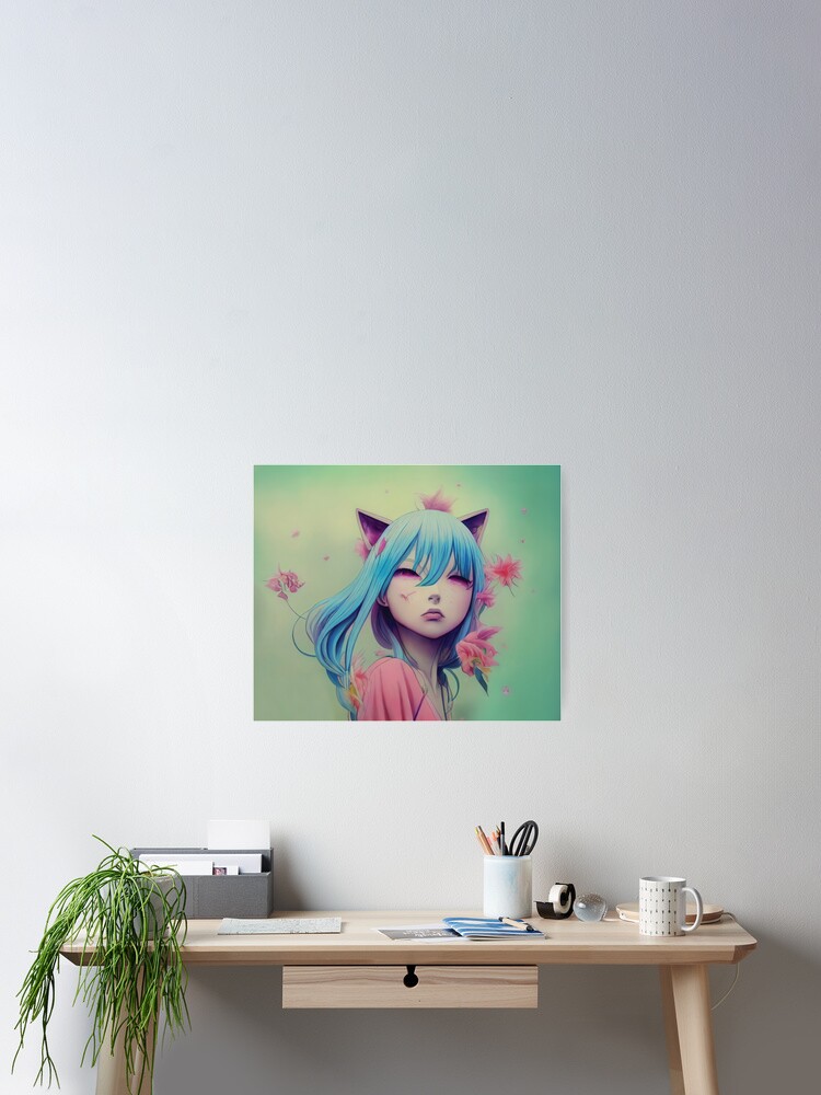 Anime Futuristic Girl gifts for manga lovers | Sticker