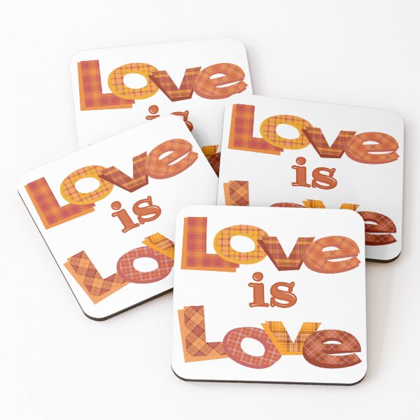 Item preview, LOVE IS LOVE | ABSTRACT EQUALITY FALL FLANNEL TYPOGRAPHY designed and sold by Festive Feminist.