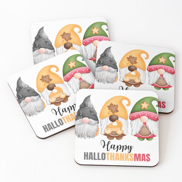 Item preview, Happy Hallothanksmas Gnomes designed and sold by The Glasses Girl.
