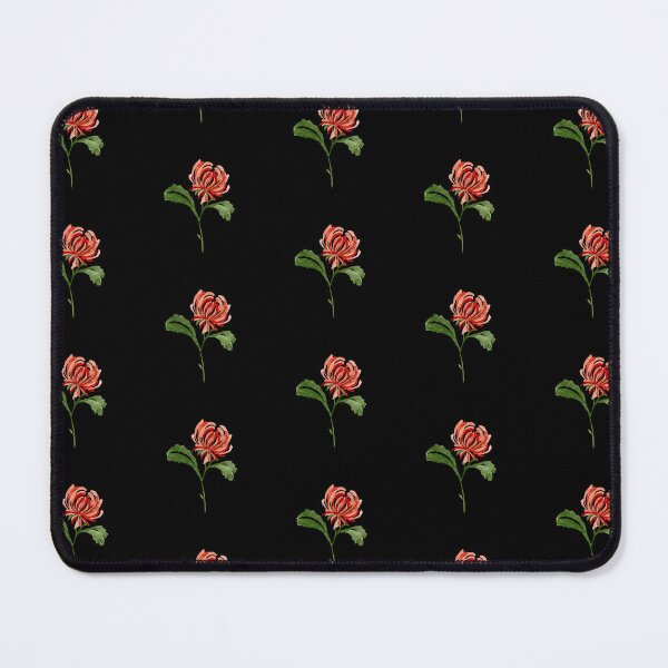 Item preview, Seamless black pattern chrysanthemum watercolor illustration designed and sold by Yana Mustafina | Boho Soulful Designs.