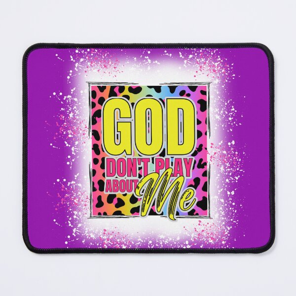 Item preview, God Don't Play About Me Colorful Rainbow Leopard Print Paint Splatter Graphic designed and sold by thekyngsqueen.