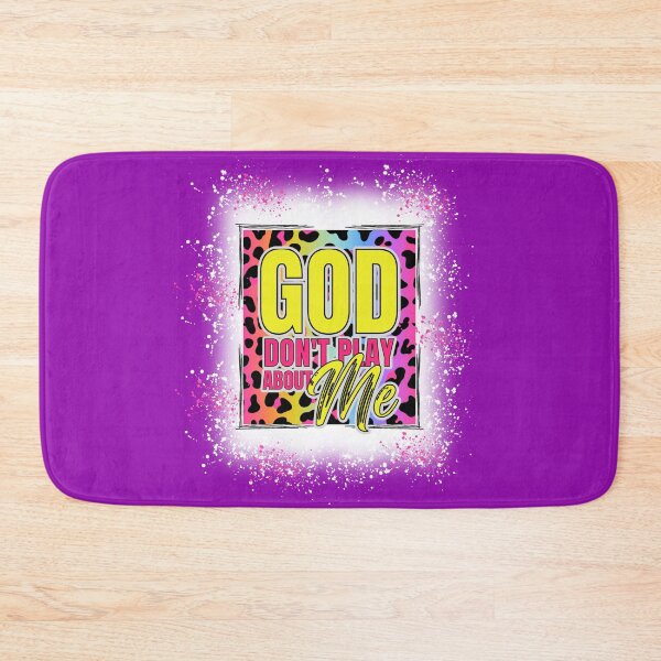 Item preview, God Don't Play About Me Colorful Rainbow Leopard Print Paint Splatter Graphic designed and sold by thekyngsqueen.