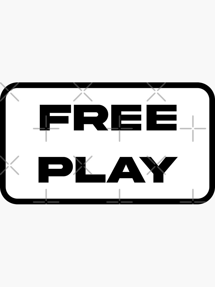 "FREE PLAY" Sticker for Sale by patilustra | Redbubble