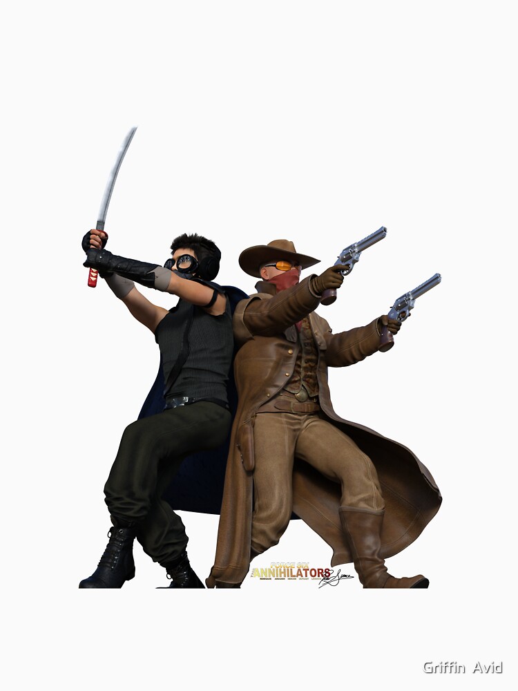 Thumbnail 7 of 7, Classic T-Shirt, Bullets and Blades Kojin and Fire designed and sold by DynamicUniverse.