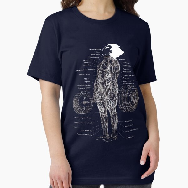Item preview, Vegeta Deadlift Muscle Chart - Anatomy Diagram - Anime Gym Motivational designed and sold by gohanflex.