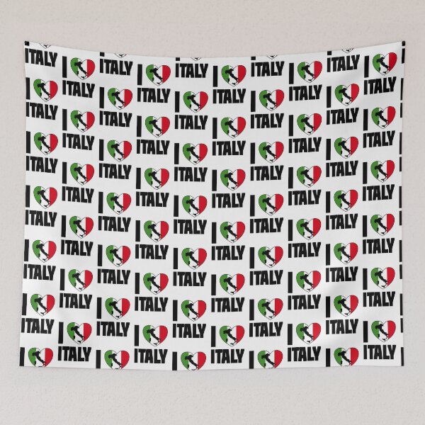 Item preview, Italy Silhouette in Italian Heart - I Love Italy in Heart designed and sold by molamode.