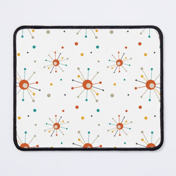 Item preview, Atomic Age Teal Burnt Orange Yellow Starburst Pattern designed and sold by Orchard Berry.