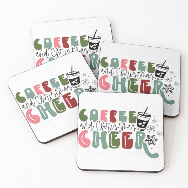Item preview, Coffee and Christmas Cheer with Black Text designed and sold by LDTreasures.