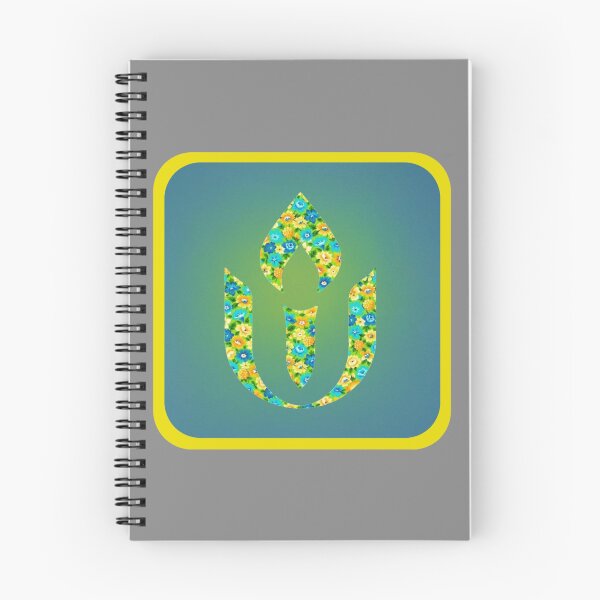 Item preview, Yellow and teal ombre floral chalice Unitarian Universalism  designed and sold by KCAbdelnour.