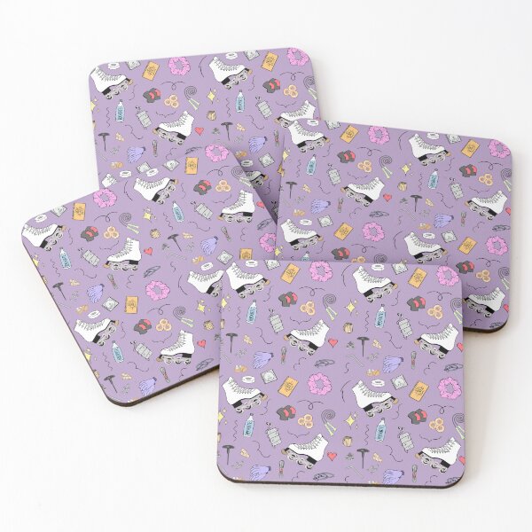 Item preview, Inline Figure Skating Cartoon Pattern - Lilac designed and sold by IcyScribbles.