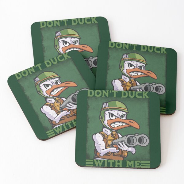 Item preview, Don't duck with me - Funny Hunter Duck with Shotgun designed and sold by EmmiFoxDesigns.