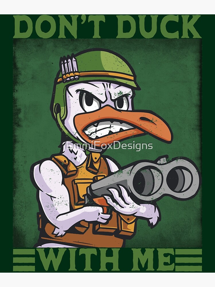 Discover Don't duck with me - Funny Hunter Duck with Shotgun Premium Matte Vertical Poster