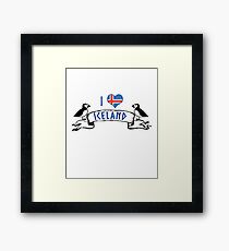 I Love Iceland Reykjavik Souvenir Framed Print
