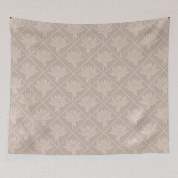 Item preview, Lotus Diagonals Pink Beige on Soft Taupe designed and sold by Art in My Loft.