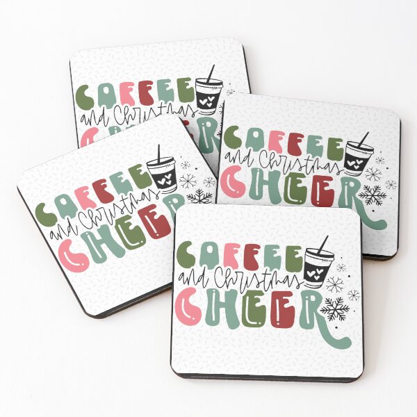 Item preview, Coffee and Christmas Cheer with White Text designed and sold by LDTreasures.