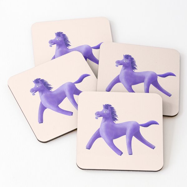 Item preview, Purple Wonky Horse painterly designed and sold by BeccaDoodles.