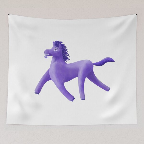 Item preview, Purple Wonky Horse painterly designed and sold by BeccaDoodles.