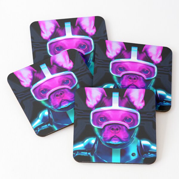 Item preview, Neon cyberpunk french bulldog  designed and sold by Blazedm.