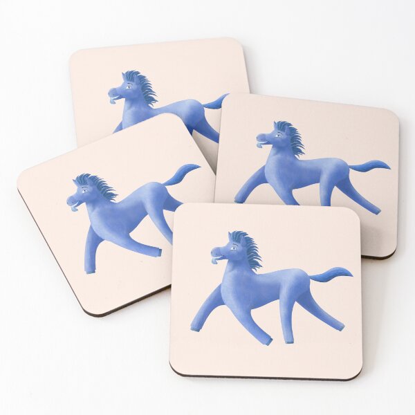 Item preview, Blue Wonky Horse painterly designed and sold by BeccaDoodles.