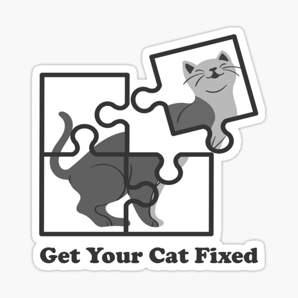"Get Your Cat Fixed" Sticker for Sale by SewmiPerera Redbubble