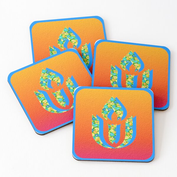 Item preview, Blue and orange ombre floral chalice Unitarian Universalism  designed and sold by KCAbdelnour.