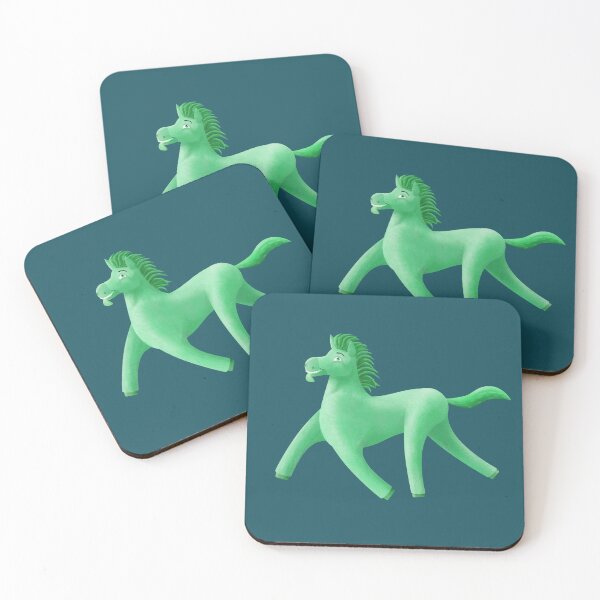 Item preview, Green Wonky Horse painterly designed and sold by BeccaDoodles.