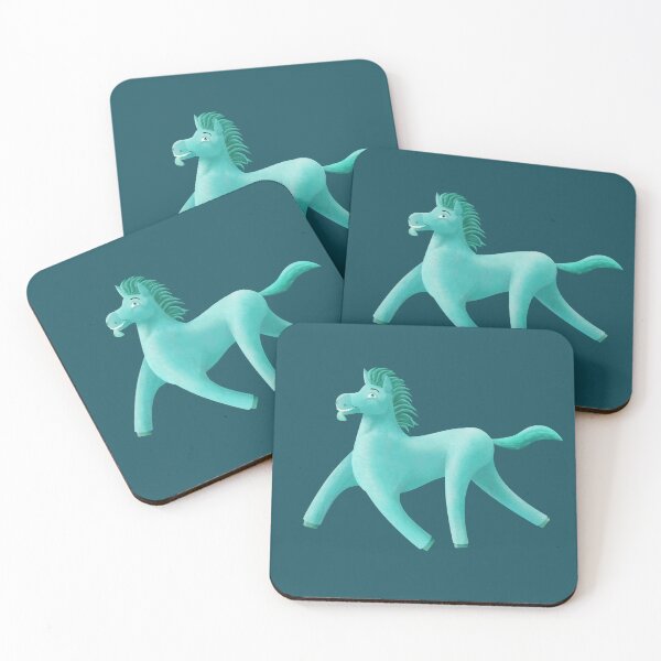 Item preview, Teal Wonky Horse painterly designed and sold by BeccaDoodles.