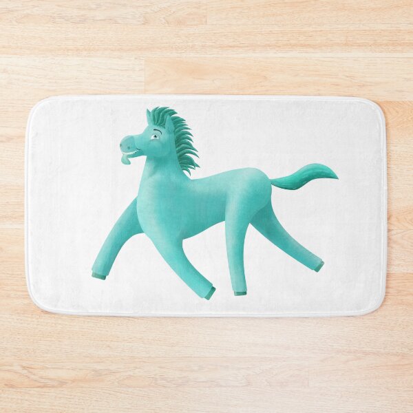 Item preview, Teal Wonky Horse painterly designed and sold by BeccaDoodles.