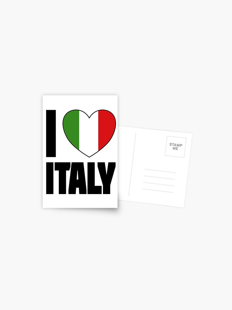 Postkarte for Sale mit Ich liebe Italien - ich liebe Italien-Herz