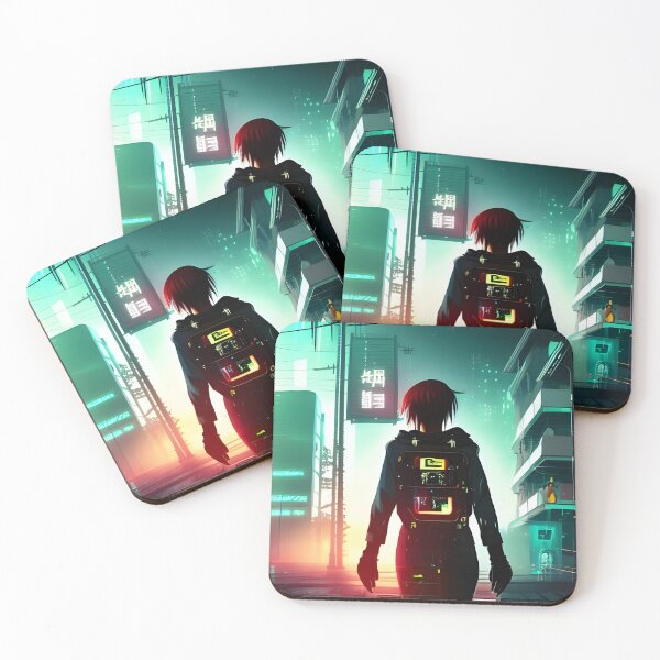 Item preview, Cyberpunk Woman in a Sea of Green Lights designed and sold by DanTheManDan.