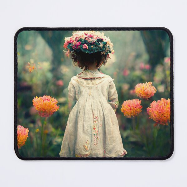 Item preview, An adorable baby girl stands in a beautiful garden designed and sold by zoro92.