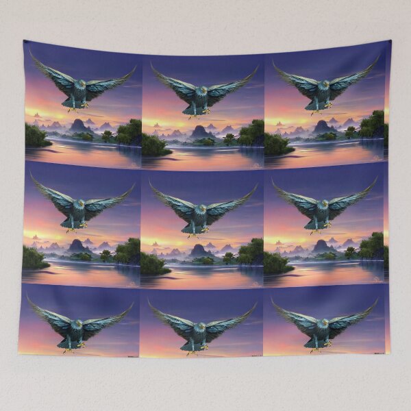 Item preview, Flying blue eagle | Abstract Wild Life designed and sold by LenaKiagia.