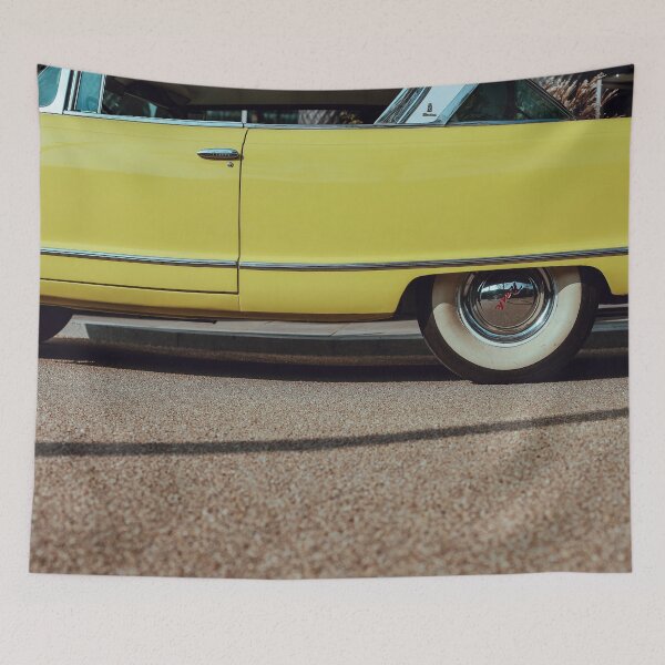 Item preview, Old yellow car retro style designed and sold by jsebouvi.