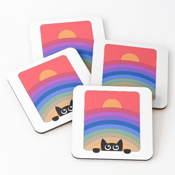 Item preview, Curious black cat, cute and colorful #57 designed and sold by Cocolorr.