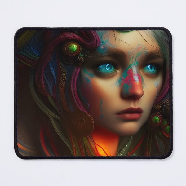 Item preview, Beautiful Tribal Woman Fantasy Portrait Colorful and Somber designed and sold by DanTheManDan.