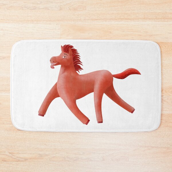Item preview, Red Wonky Horse painterly designed and sold by BeccaDoodles.