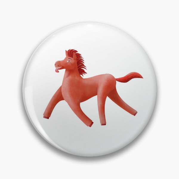 Item preview, Red Wonky Horse painterly designed and sold by BeccaDoodles.