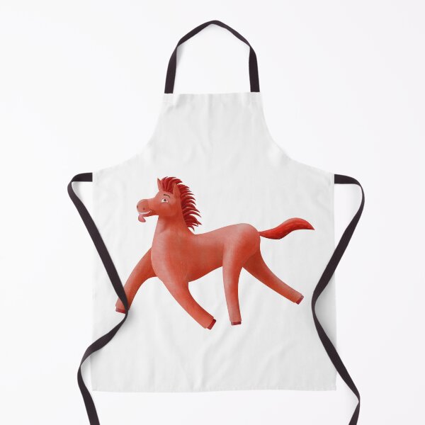 Item preview, Red Wonky Horse painterly designed and sold by BeccaDoodles.