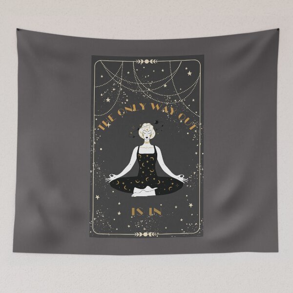 Item preview, Vintage Tarot Card Inner Power Girl, The Only Way Out is in Sticker designed and sold by MagicWolfStar.