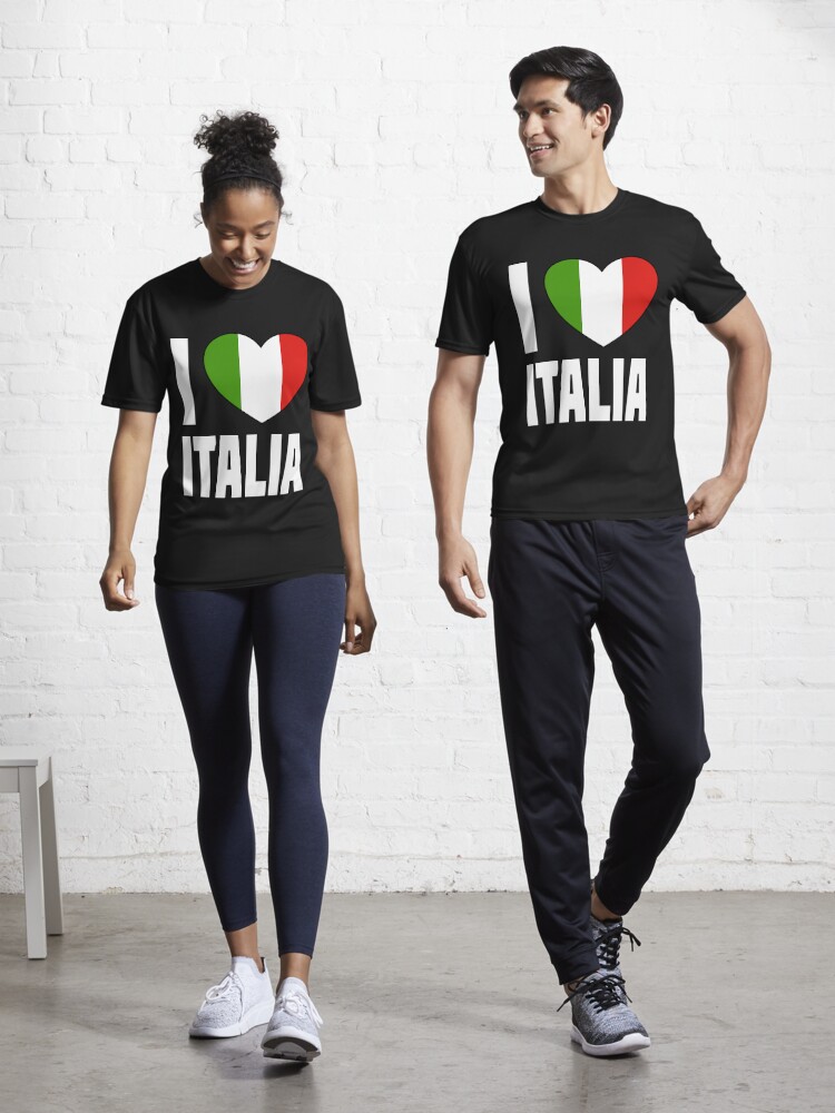 I Love Italia with Heart - I Heart Italia Heart Active T-Shirt for Sale by  molamode