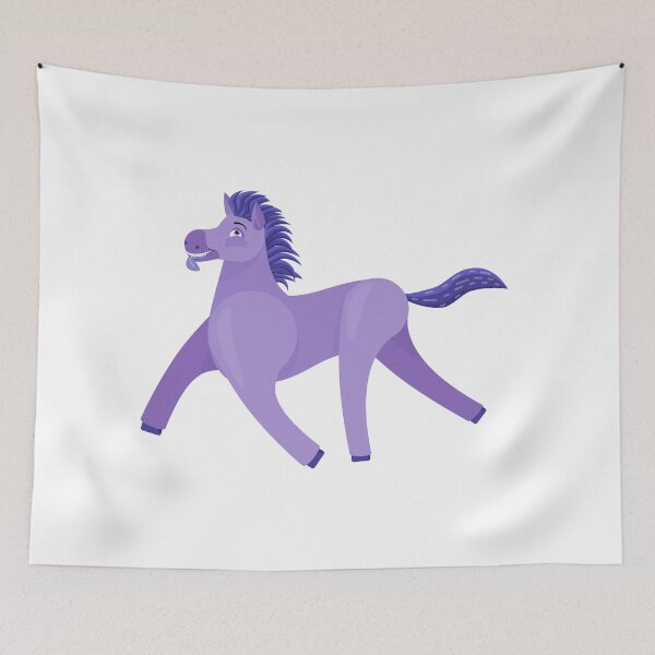 Item preview, Purple Wonky Horse clean simplified designed and sold by BeccaDoodles.